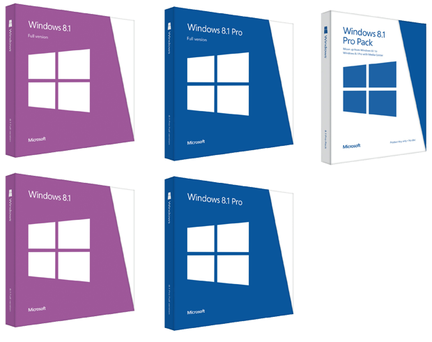 Windows 8.1 boxes